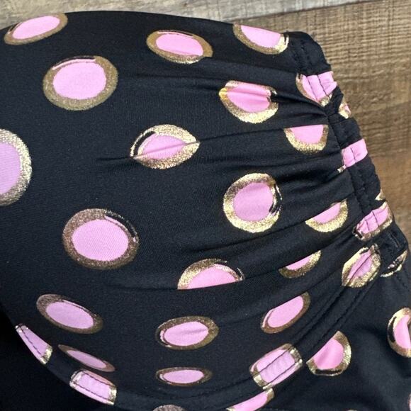 Victoria's Secret Miraculous Polka Dot Push Up Halter Bikini Top 34C Bottoms Med - Picture 5 of 15